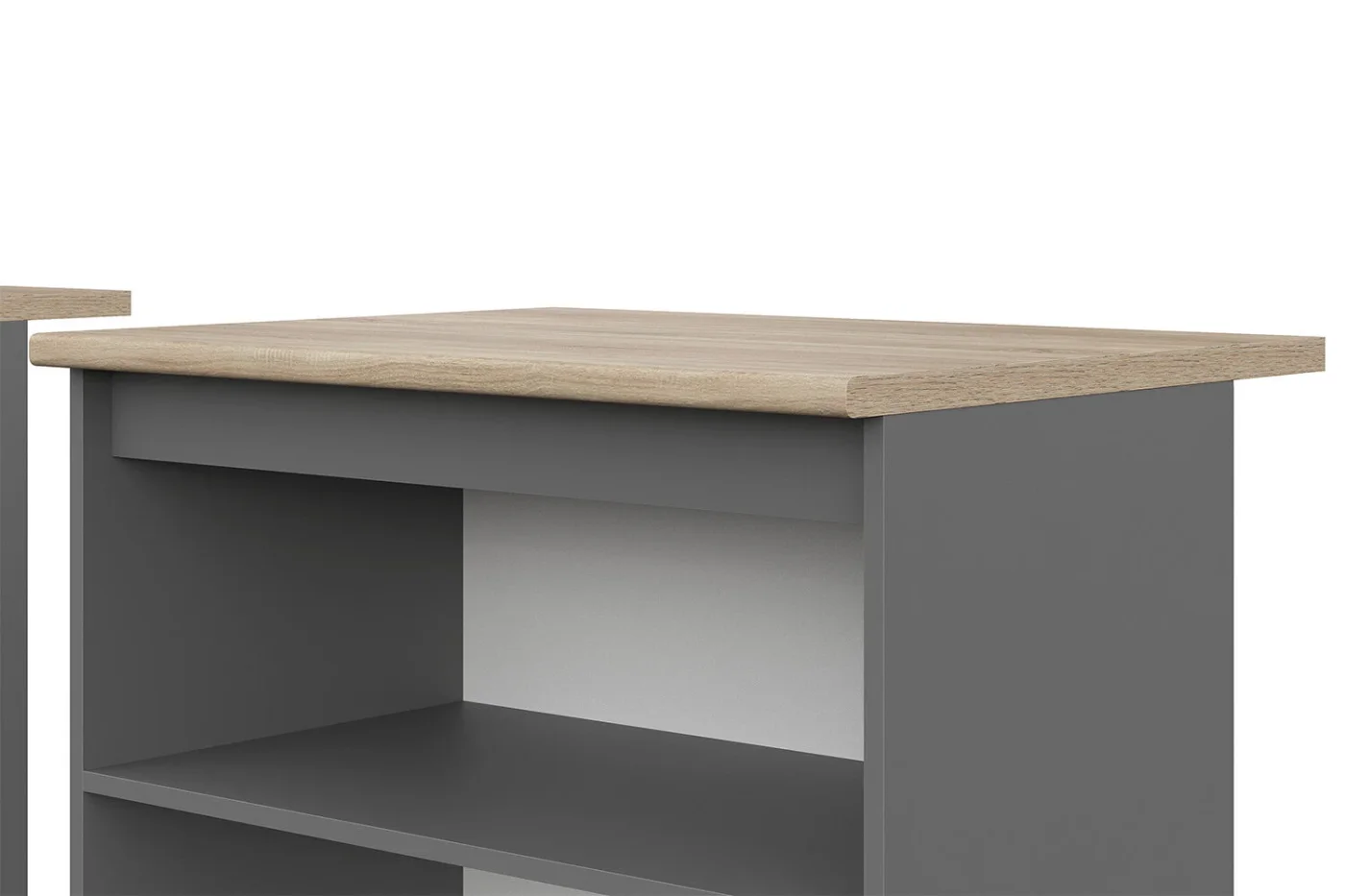 Кухонный гарнитур Hoff Денвер, 2 м, 200х216х60, цвет графит серый/дуб сонома