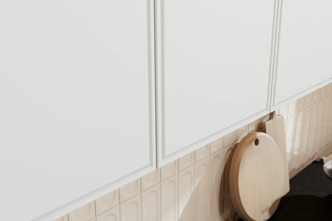ARNIKA Кухонный гарнитур "Арно" 2 м, Белый/Бланж/Черный